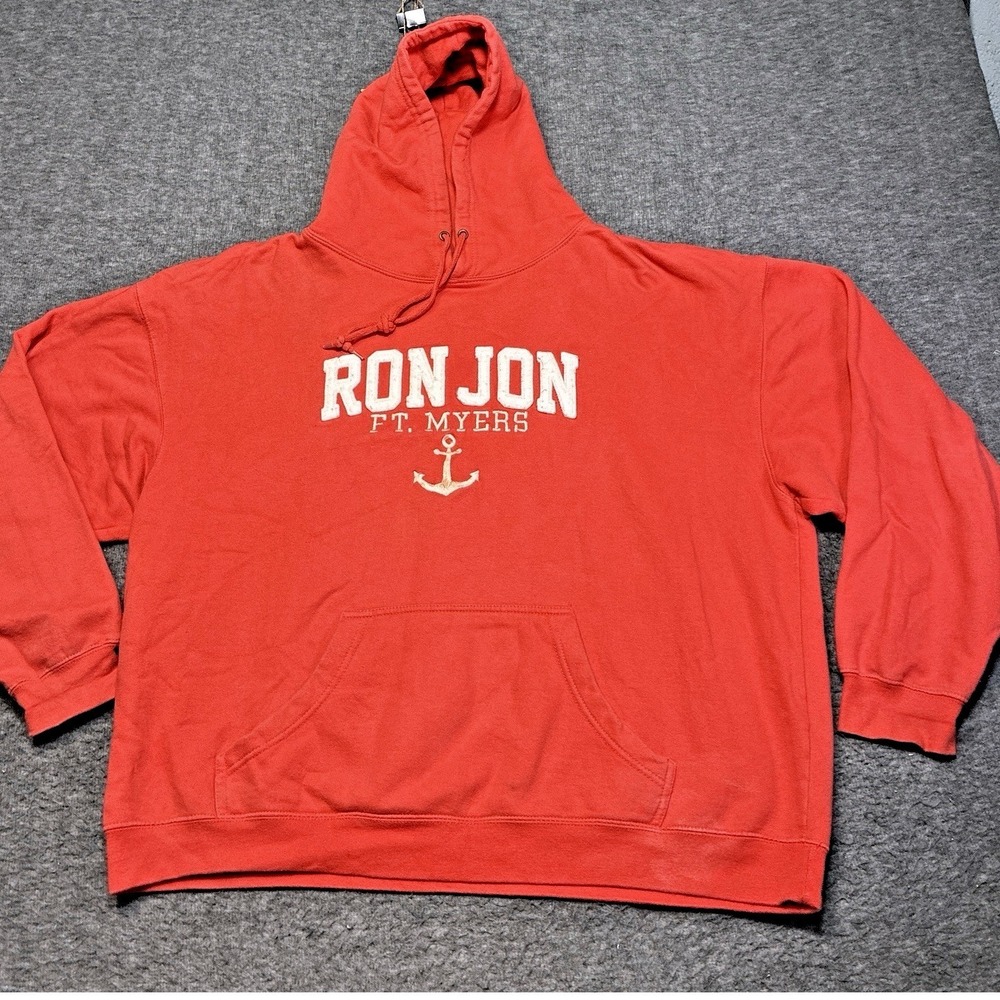 Ron Jon Hoodie Women XL Surf Shop Ft Myers Red Sweatshirt Embroidered Heavy Warm